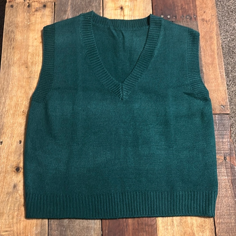 Never worn green knit sweater vest